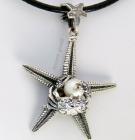 Ciondolo stella e granchio con perla